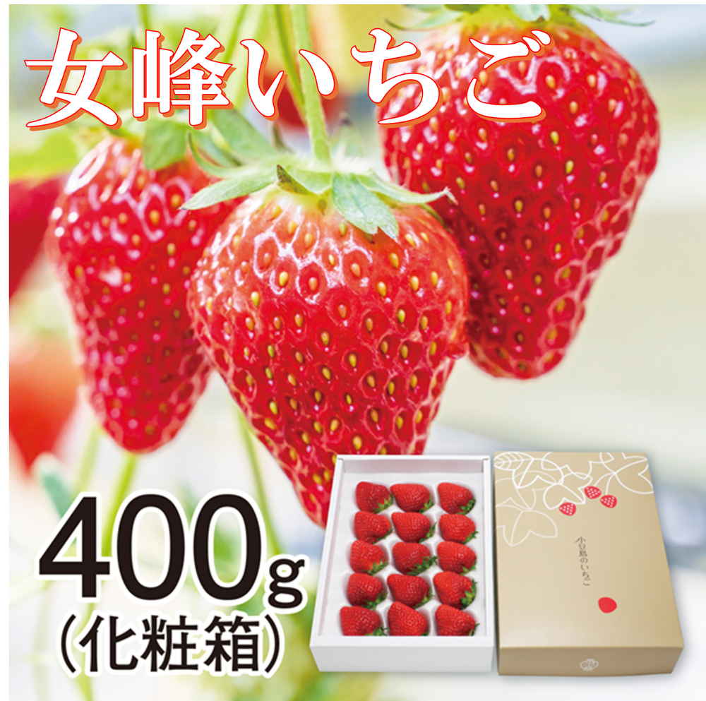 [香川県小豆島産]女峰いちご 400g化粧箱【425014】 商品サムネイル