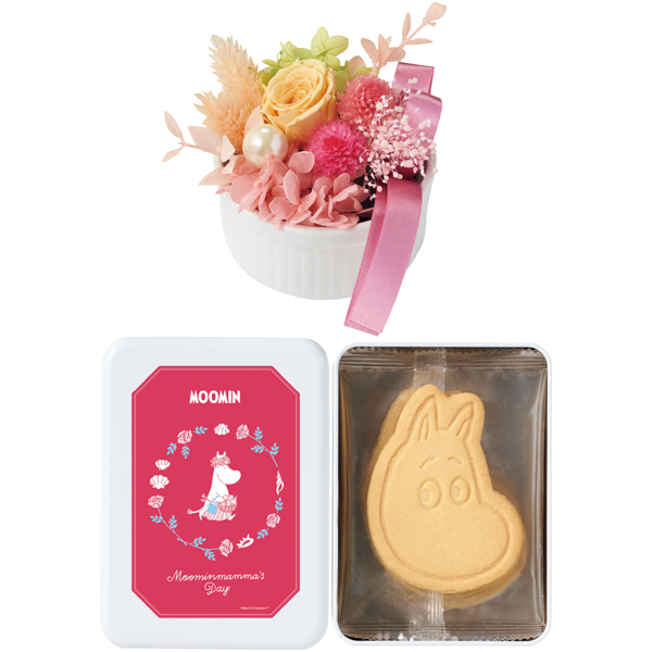 【母の日】 ムーミン クッキー缶とプリザーブドフラワー【480057】 商品サムネイル