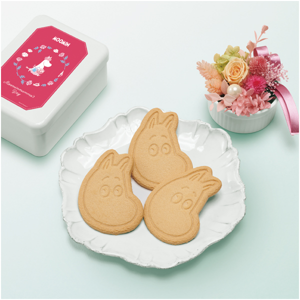 【母の日】 ムーミン クッキー缶とプリザーブドフラワー【480057】 商品画像(1)