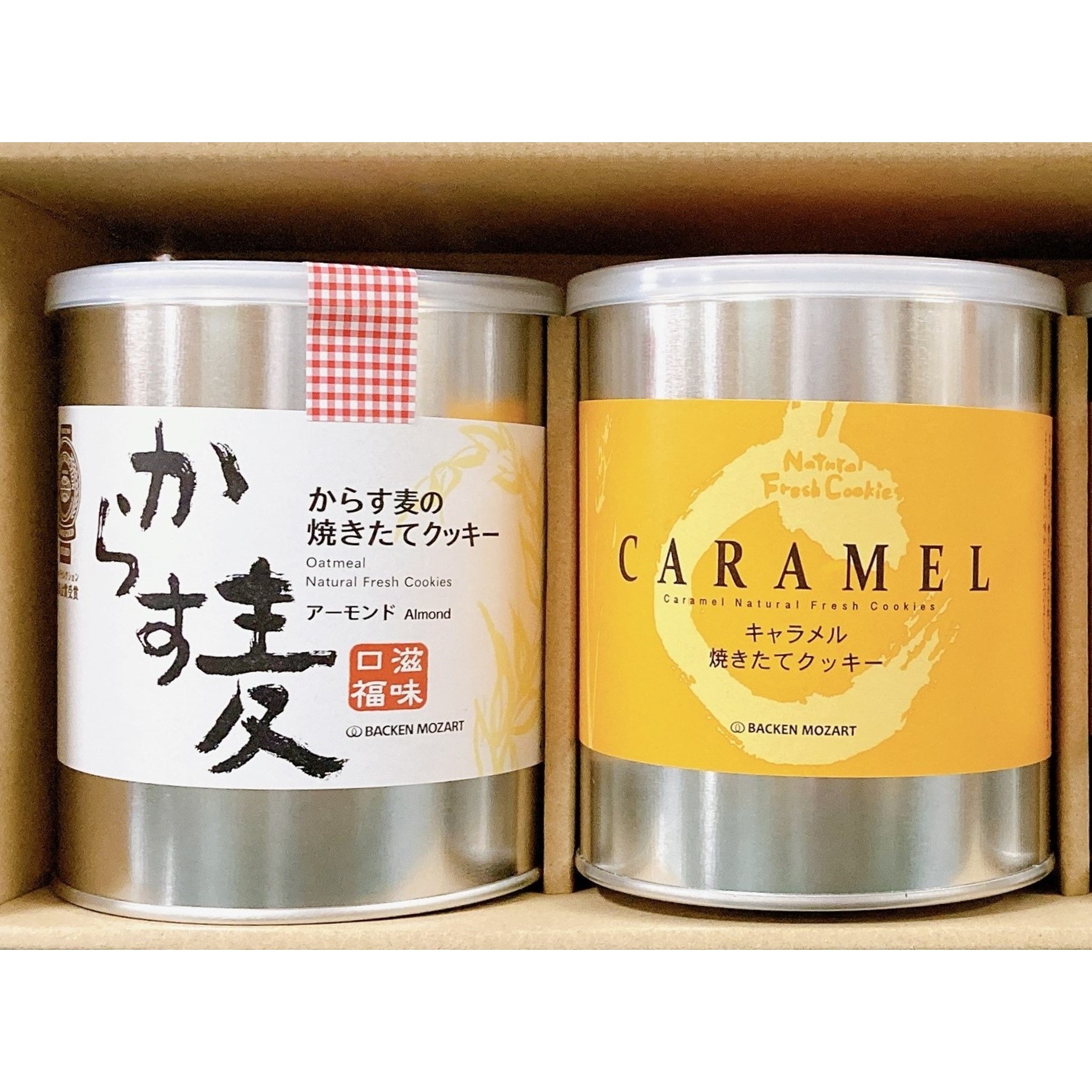 【バッケンモーツアルト】からす麦クッキー2缶入(アーモンド・キャラメル) 商品サムネイル