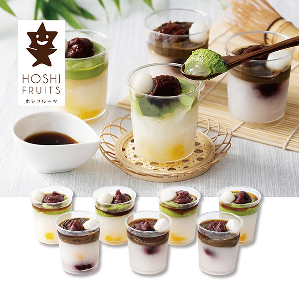 [送料込み] [ホシフルーツ]  黒蜜で食べるクリームあんみつ ７個 【427216】【夏ギフト★】 商品サムネイル