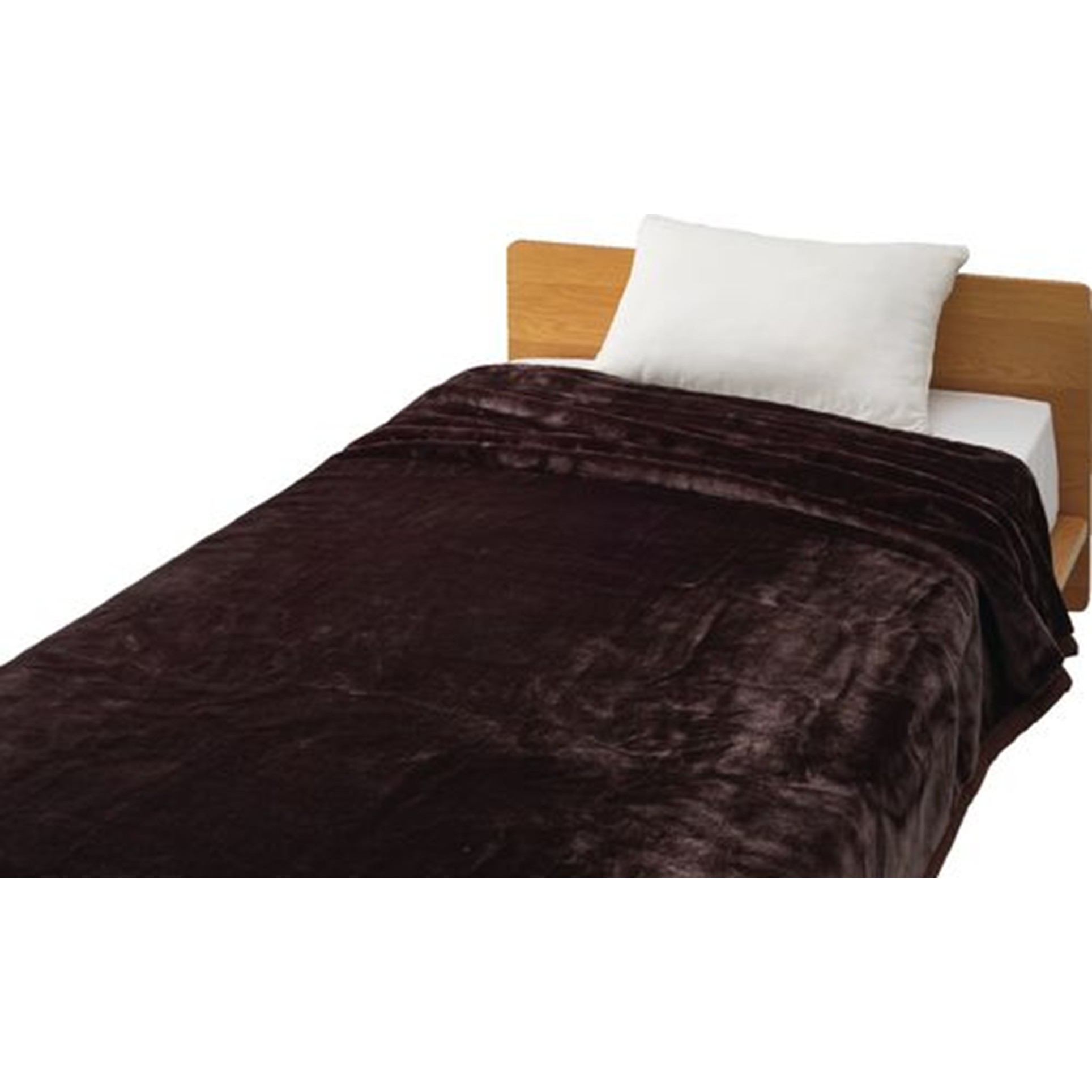 昭和西川 襟付き 2枚合わせ毛布 シングル ブラウン【202103】 商品サムネイル