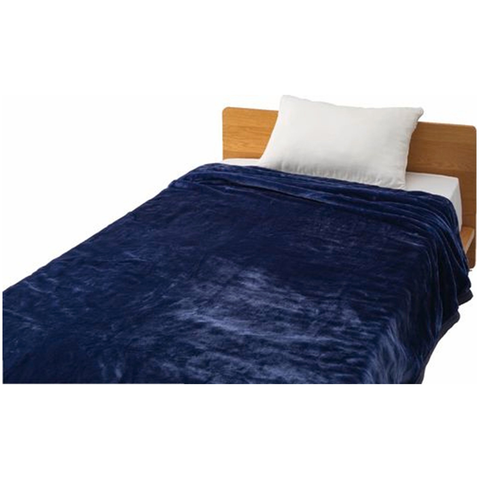 昭和西川 襟付き 2枚合わせ毛布 シングル ネイビー【202105】 商品サムネイル