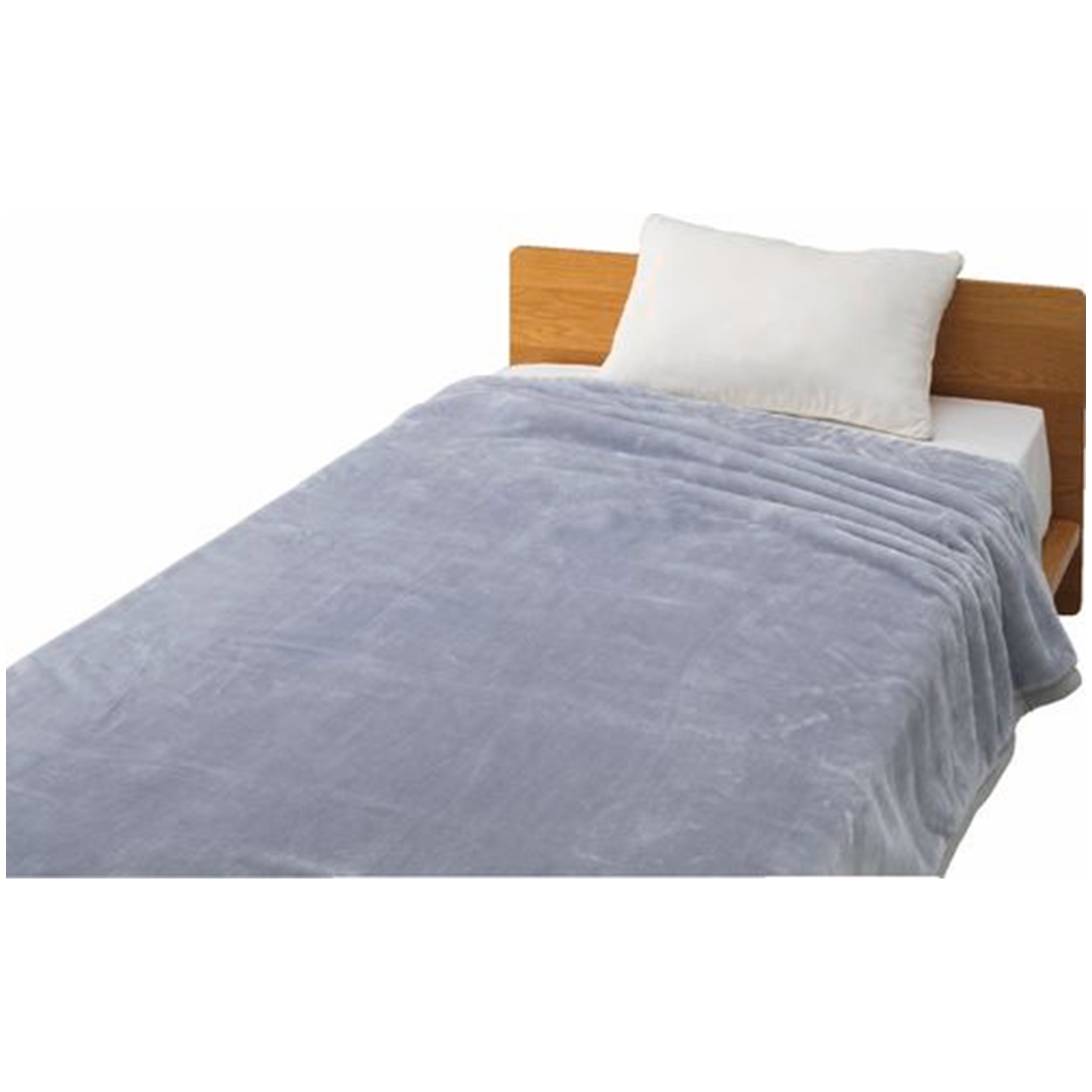 昭和西川 襟付き 2枚合わせ毛布 シングル グレー【202106】 商品サムネイル