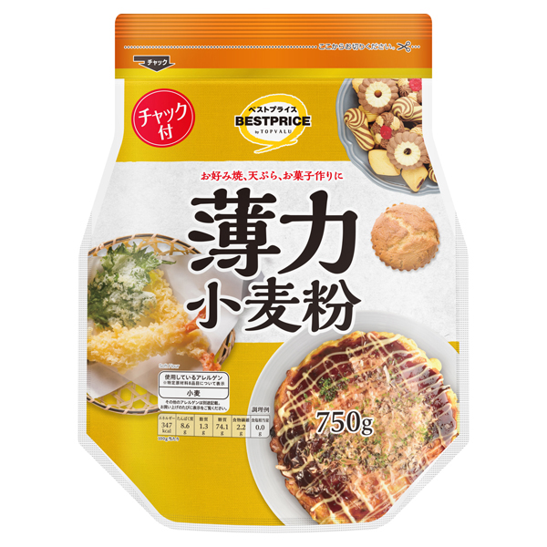 【トップバリュ】薄力小麦粉　７５０ｇ　(×15)|mvm-004-4549414087192-15 商品サムネイル