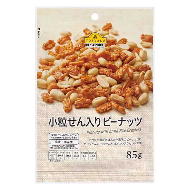 【トップバリュ】小粒せん入りピーナッツ 85g (×12) |mvm-001-4549414141863-12 商品サムネイル