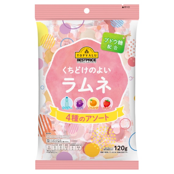 【トップバリュ】TVBPくちどけラムネ 120g(×12)|mvm-001-4549414289268-12 商品サムネイル