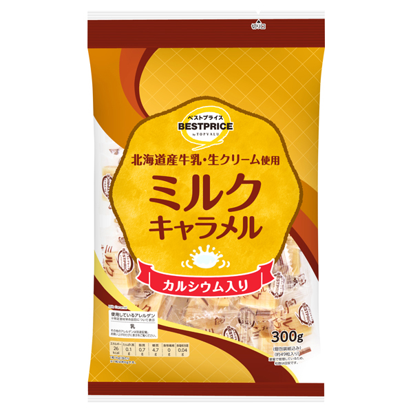 【トップバリュ】ミルクキャラメル　３００ｇ　（×12）|mvm-001-4549414361582-12 商品サムネイル