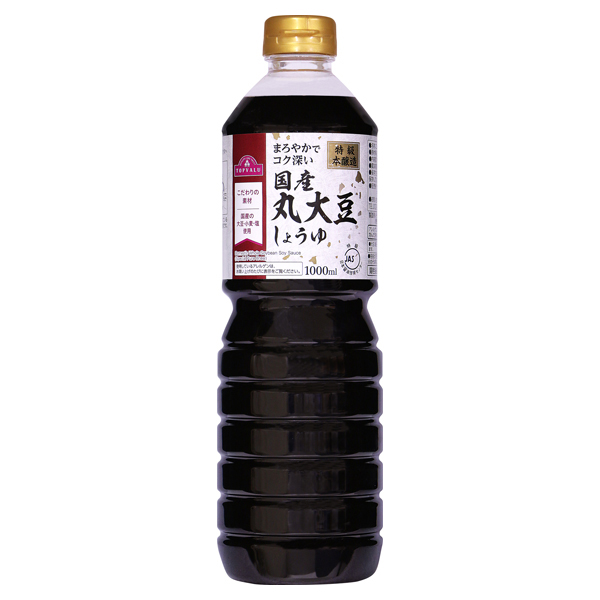 【トップバリュ】特級本醸造国産丸大豆しょうゆ　１０００ｍｌ　(×15)|mvm-003-4549414433548-15 商品サムネイル