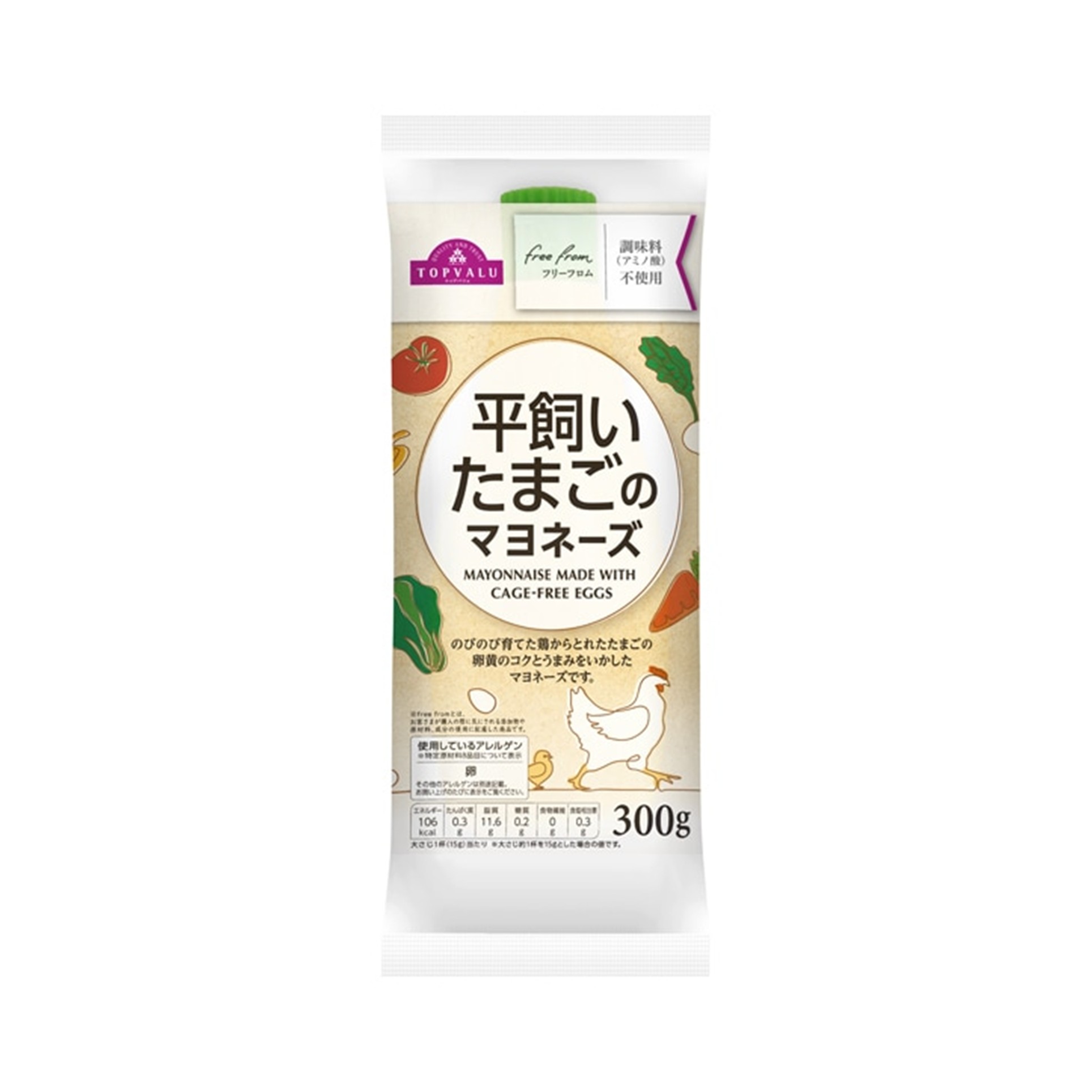 【トップバリュ】平飼いたまごのマヨネーズ 300g(×10)|mvm-4549414452198-003-10 商品サムネイル