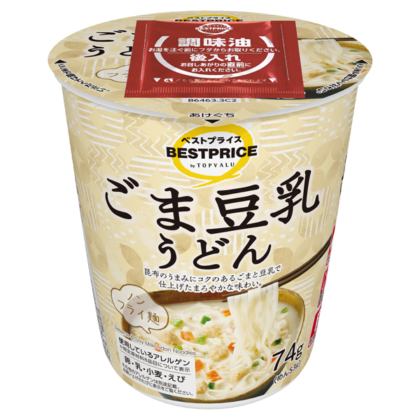 【トップバリュ】ごま豆乳うどん　７４ｇ　(×12)|mvm-005-4549414516463-12 商品サムネイル