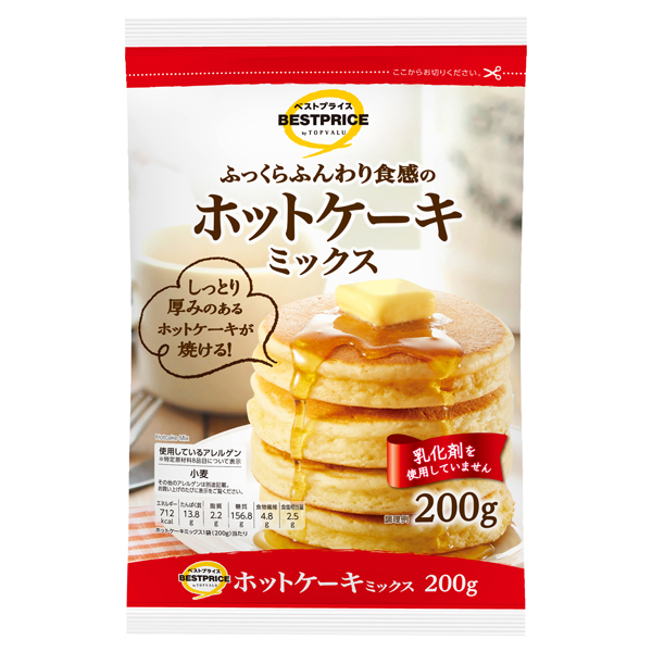 【トップバリュ】ホットケーキミックス　２００ｇ　(×18)|mvm-002-4549414535877-18 商品サムネイル