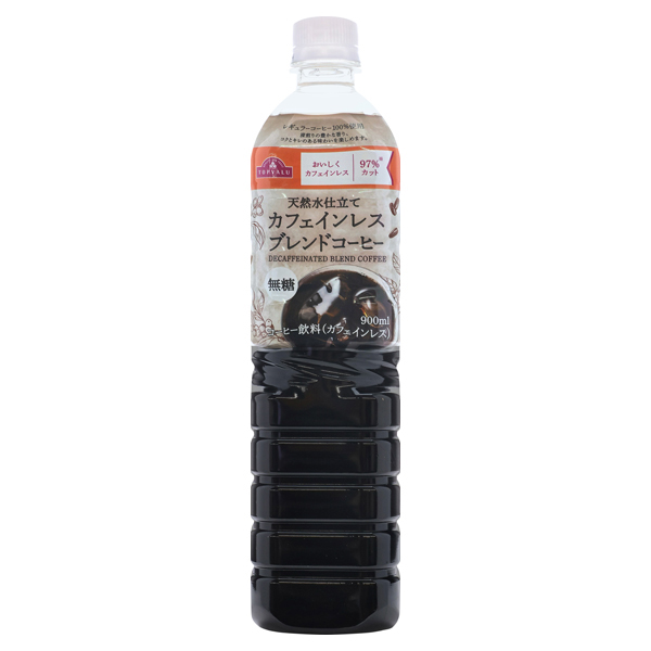 【トップバリュ】カフェインレスブレンドコーヒー 900ml(×12) | mvm-074-4549414639858-12 商品サムネイル
