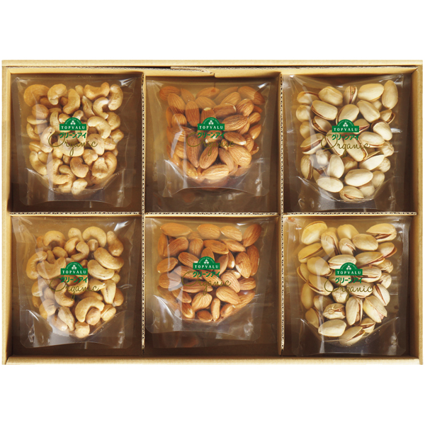 トップバリュ グリーンアイオーガニック オーガニック素焼きナッツ3種詰合せ【003113】【たべたい!】 商品サムネイル