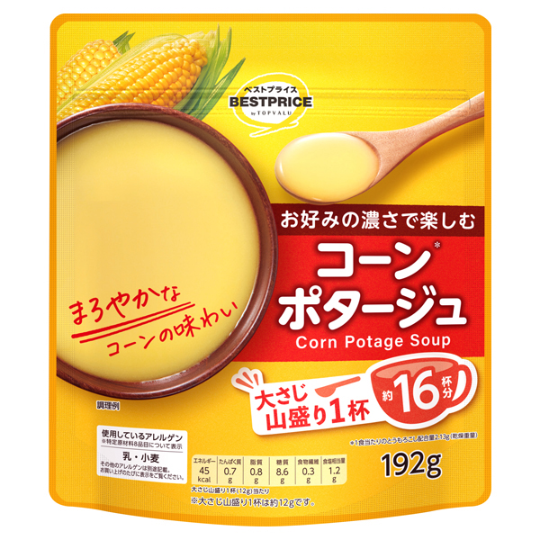 【トップバリュ】TVBPコーンポタージュ 192g(×10) | mvm-005-4549414660708-10 商品サムネイル