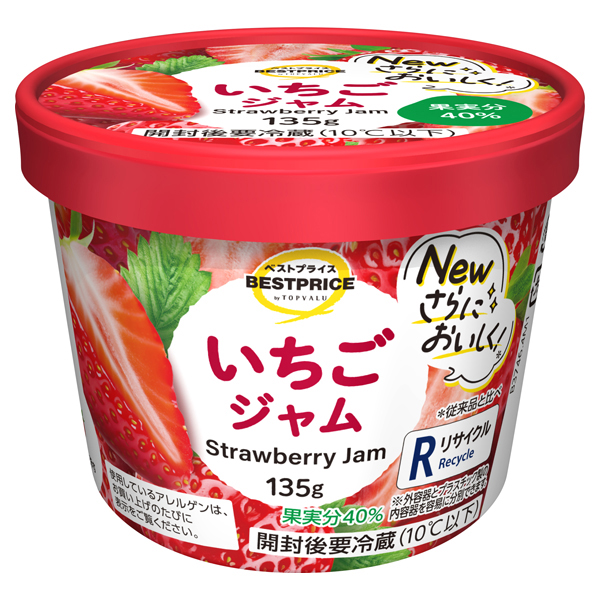 【トップバリュ】いちごジャム135g（×12）|mvm-002-4549414673746-12 商品サムネイル
