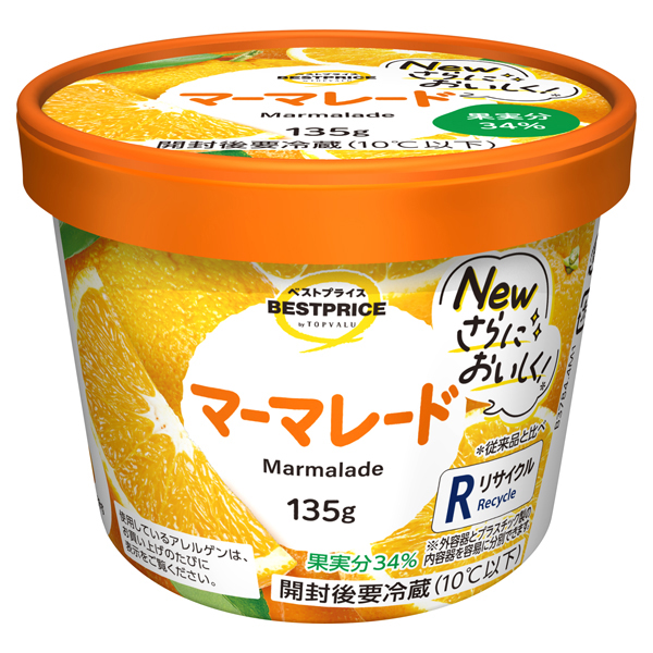 【トップバリュ】マーマレード135g（×12）|mvm-002-4549414673784-12 商品サムネイル