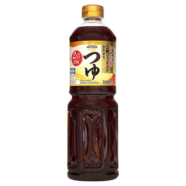 【トップバリュ】2倍濃縮つゆ(西) 1000ml(×12)|mvm-003-4549414677560-12 商品サムネイル