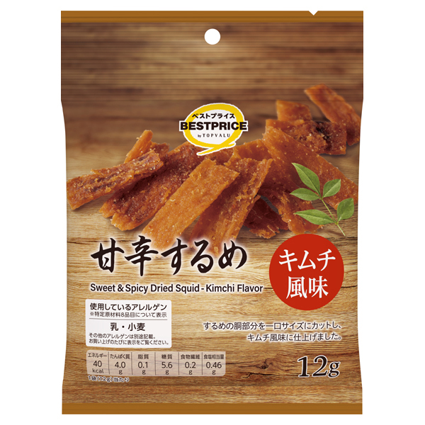 【トップバリュ】TVBP甘辛するめキムチ 12g(×5) | mvm-001-4549414692808-5 商品サムネイル
