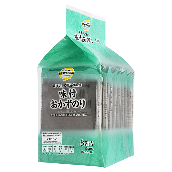 【トップバリュ】TVBPおかずのり 8切6枚8袋(×15) | mvm-005-4549414695717-15 商品サムネイル