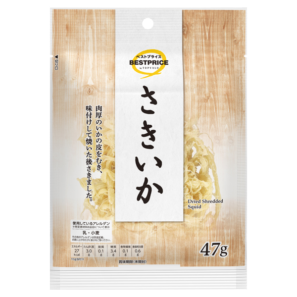 【トップバリュ】BPさきいか 47g(×10) | mvm-001-4549414696196-10 商品サムネイル