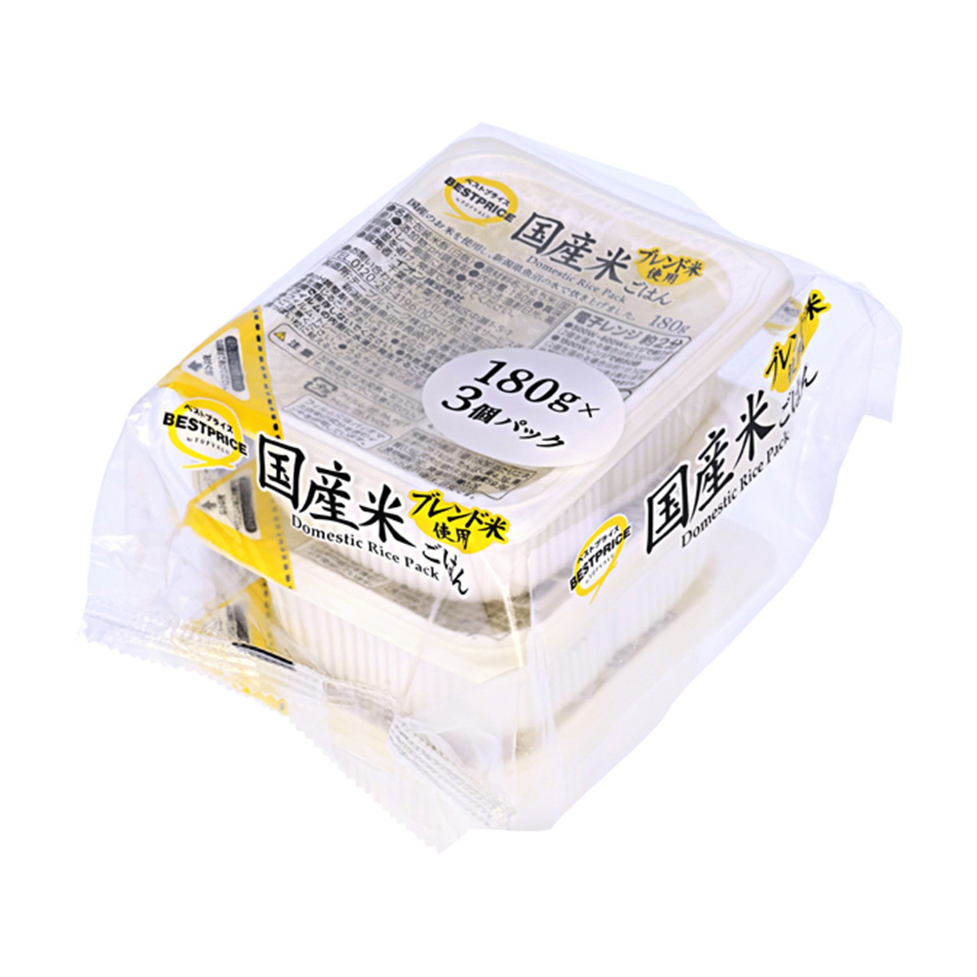 【トップバリュ】TVBPごはん国産米 180g×3個パック(×12)|mvm-005-4549414698862-12 商品サムネイル