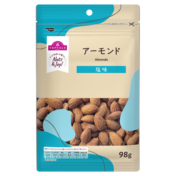 【トップバリュ】アーモンド 98g (×12) |mvm-001-4549414713763-12 商品サムネイル