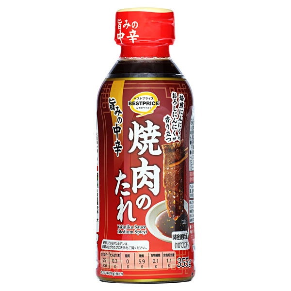 【トップバリュ】BP焼肉のたれ 旨みの中辛 355g (×12) |mvm-003-4549414716832-12 商品サムネイル