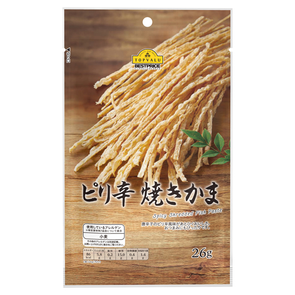 【トップバリュ】ピり辛焼きかま　２６ｇ　（×10）|mvm-001-4549741331593-10 商品サムネイル