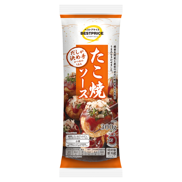 【トップバリュ】たこ焼ソース　３００ｇ　(×12)|mvm-003-4549741805575-12 商品サムネイル