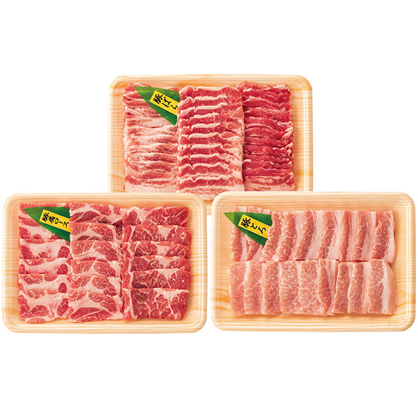 ☆[トップバリュ グリーンアイナチュラル]ナチュラルポーク焼肉食べくらべセット【039020】 商品サムネイル