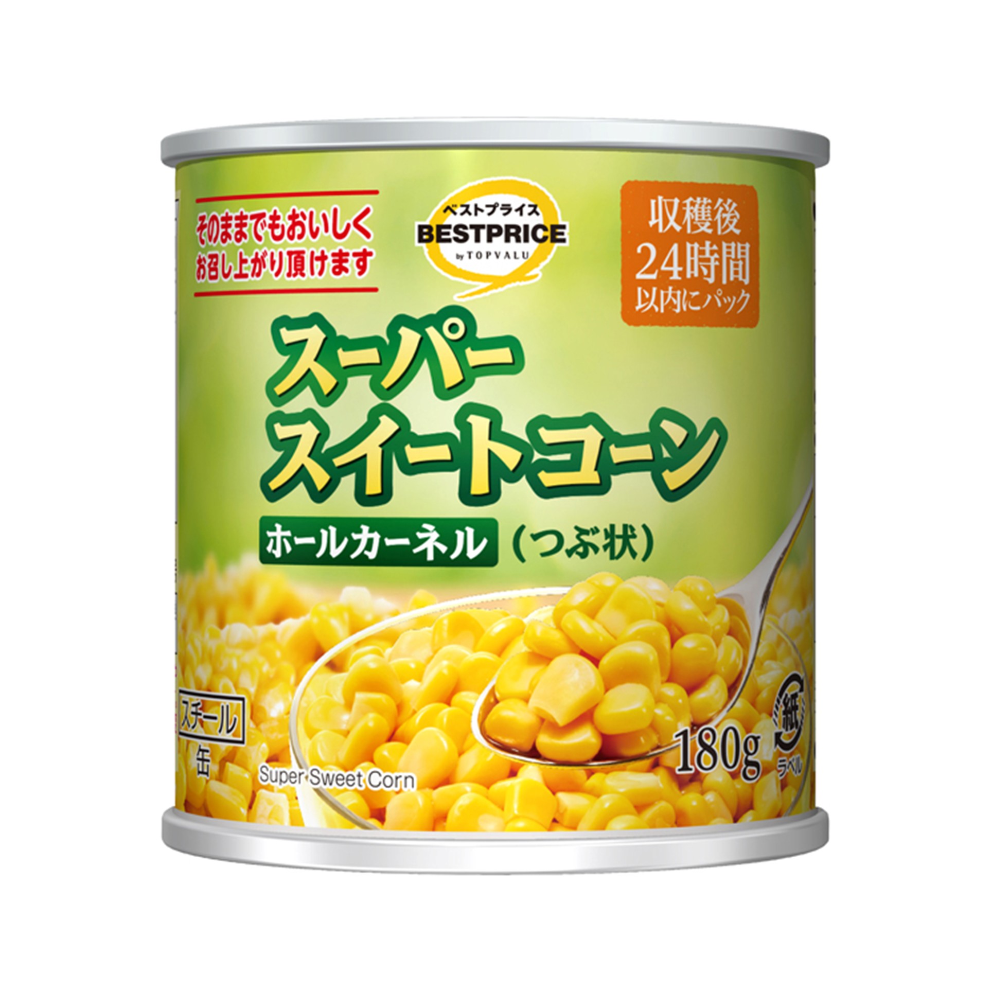 【トップバリュ】TVBPスイートコーン 180g(×24)|mvm-005-4549741889131-24 商品サムネイル