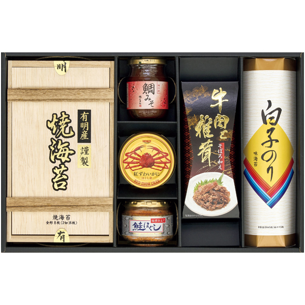 紅ずわいがに＆有明産焼海苔＆白子のりバラエティギフト【冬】【157025】 商品サムネイル