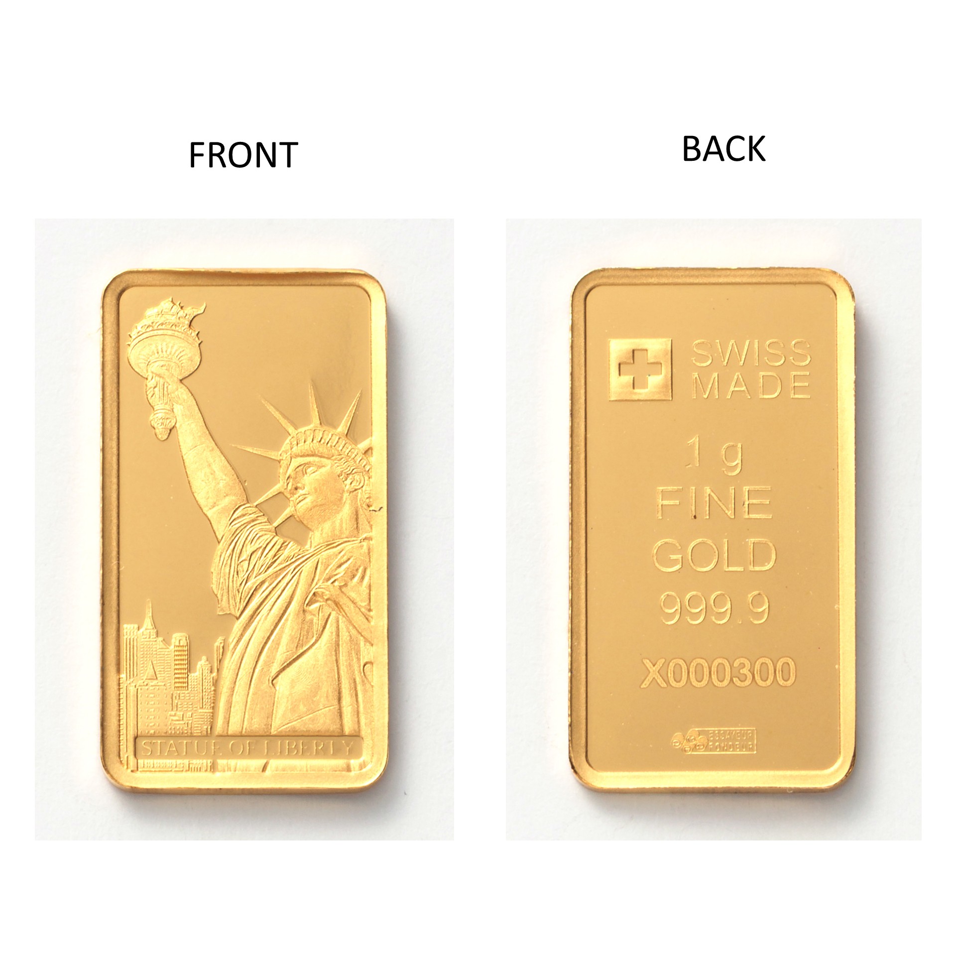 24金(純金)リバティインゴット(自由の女神像)ゴールドバー 約1g LK0GVL006 商品サムネイル