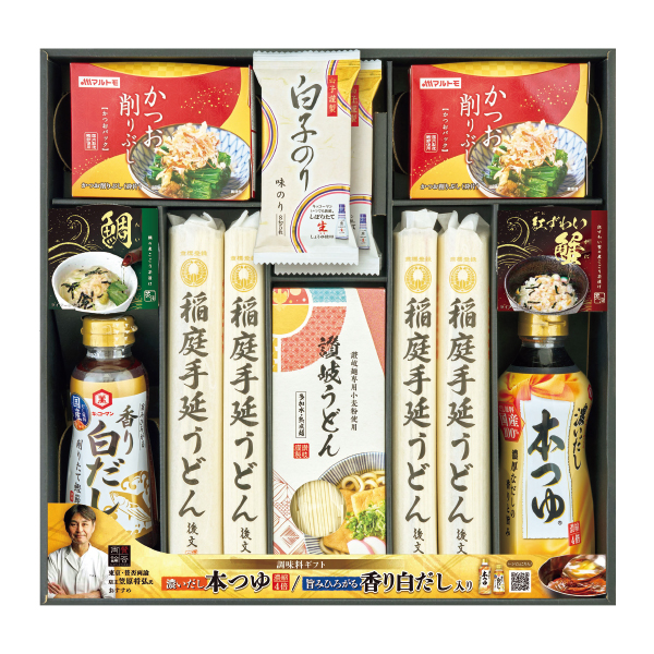 ☆ キッコーマン濃いだし本つゆ＆稲庭うどんバラエティギフト 【141015】 商品サムネイル