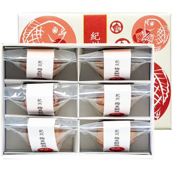 ☆岩谷 紀州 梅真鯛梅 六個入 【082101】 商品画像(1)