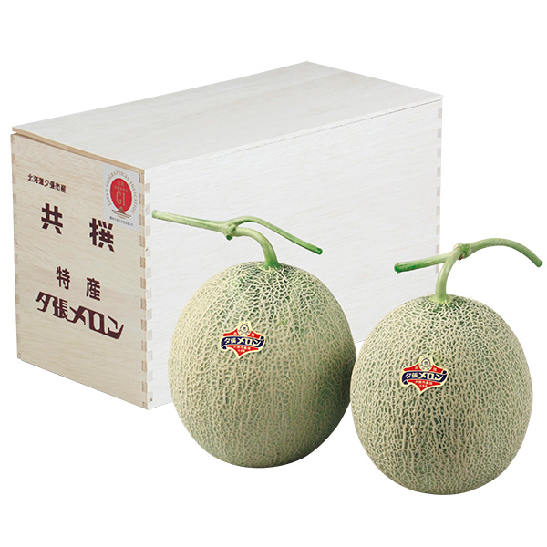 ◇[北海道夕張市産（JA夕張市）]夕張メロン 秀品2L2個木箱【148081】 商品サムネイル