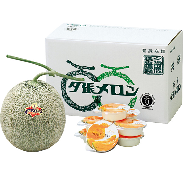 ◇[北海道夕張市産（JA夕張市）]夕張メロン、優品L＆夕張メロンピュアゼリー【149123】 商品サムネイル