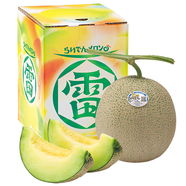 ◇[北海道共和町産（JAきょうわ）]らいでんメロン（青肉）秀品2L1個【148203】 商品サムネイル