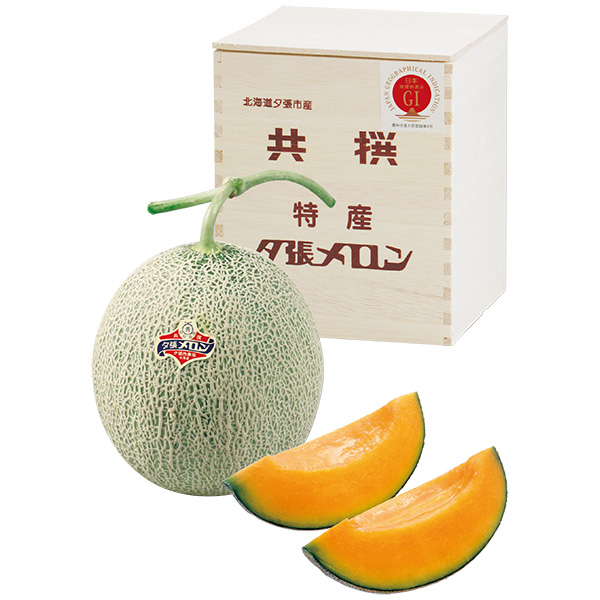 ◇[北海道夕張市産（JA夕張市）]夕張メロン 秀品2L1個木箱【148072】 商品サムネイル