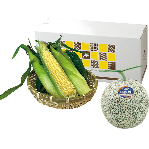 ◇[北海道産]ふらのメロン＆とうもろこし黄4本【149105】 商品サムネイル