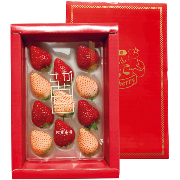 佐賀県産 紅白（淡雪×いちごさん）化粧箱 【162559】【冬☆】 商品サムネイル