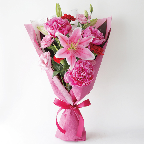 【母の日】竹中庭園緑化 ユリとしゃくやくのブーケ【485274】 商品サムネイル