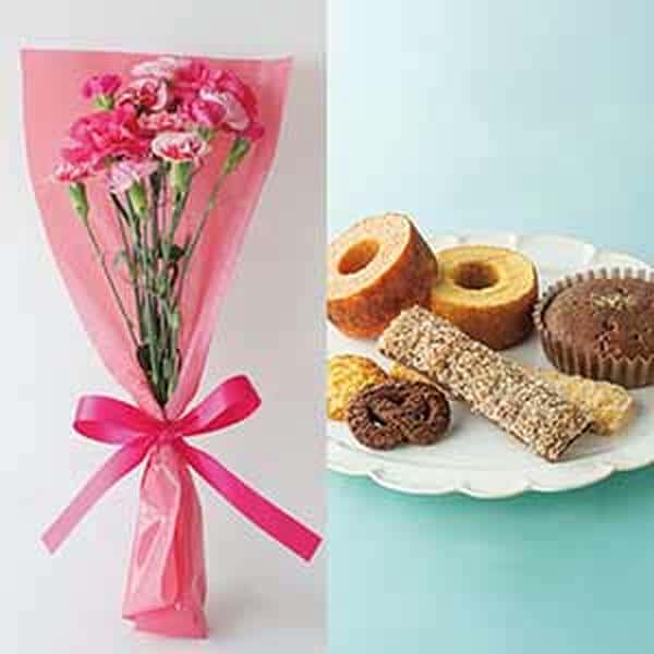 【母の日】竹中庭園緑化 母の日ルージュブーケ＋森の庭 焼菓子【485487】 商品サムネイル