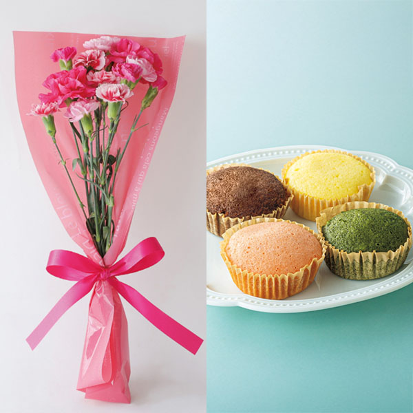 【母の日】竹中庭園緑化 母の日ルージュブーケ＋雪の雫 スイーツパレット【485496】 商品サムネイル
