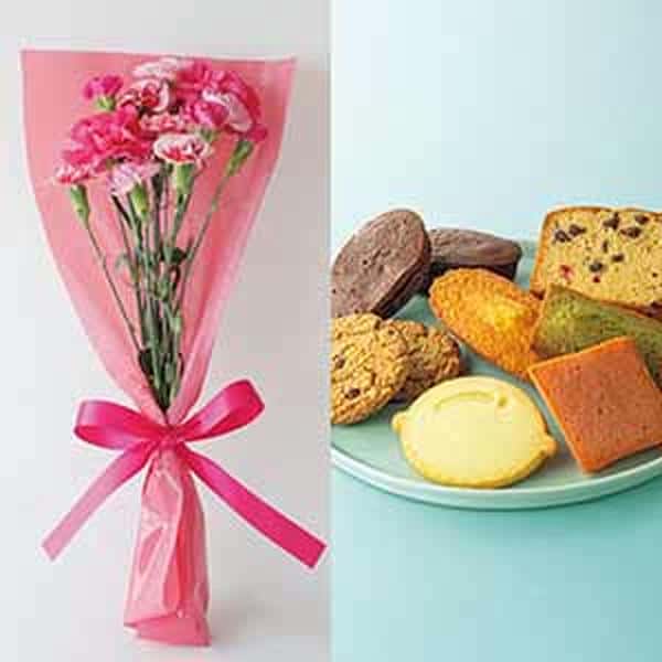 【母の日】竹中庭園緑化 母の日ルージュブーケ＋ひととえ スイーツファクトリー【485450】 商品サムネイル