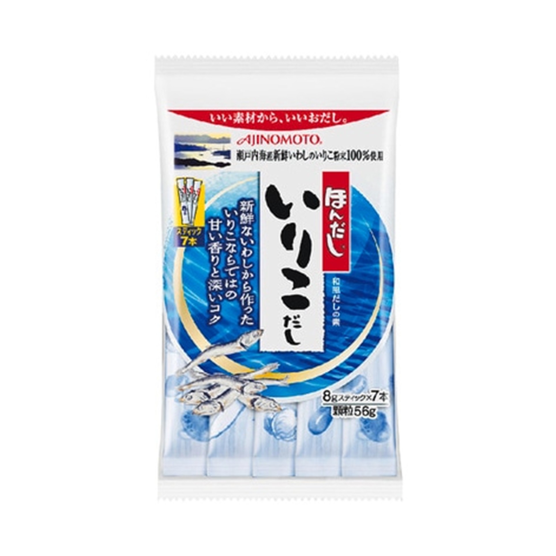味の素 ほんだしいりこだし スティック 8g×7 (×20)|mvm-003-4901001117093-20 商品サムネイル