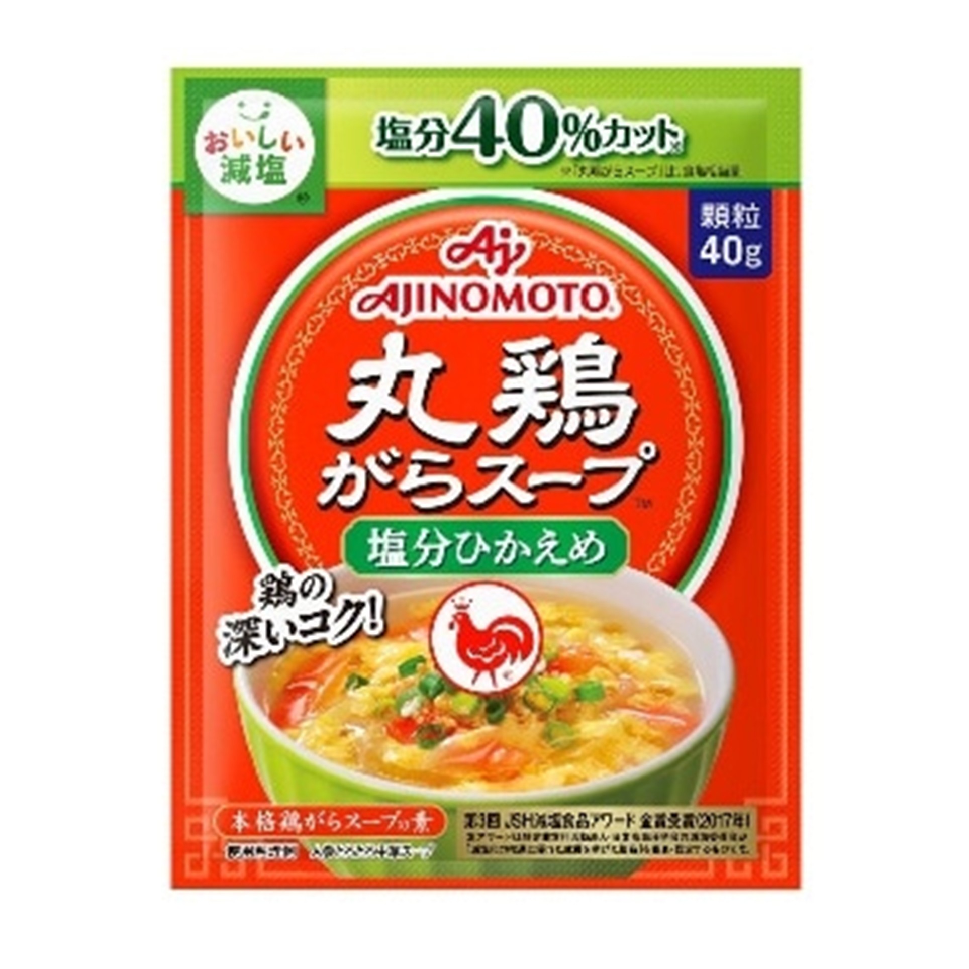 味の素 丸鶏がらスープ〈塩分控えめ〉袋 40g (×10)|mvm-003-4901001158966-10 商品サムネイル