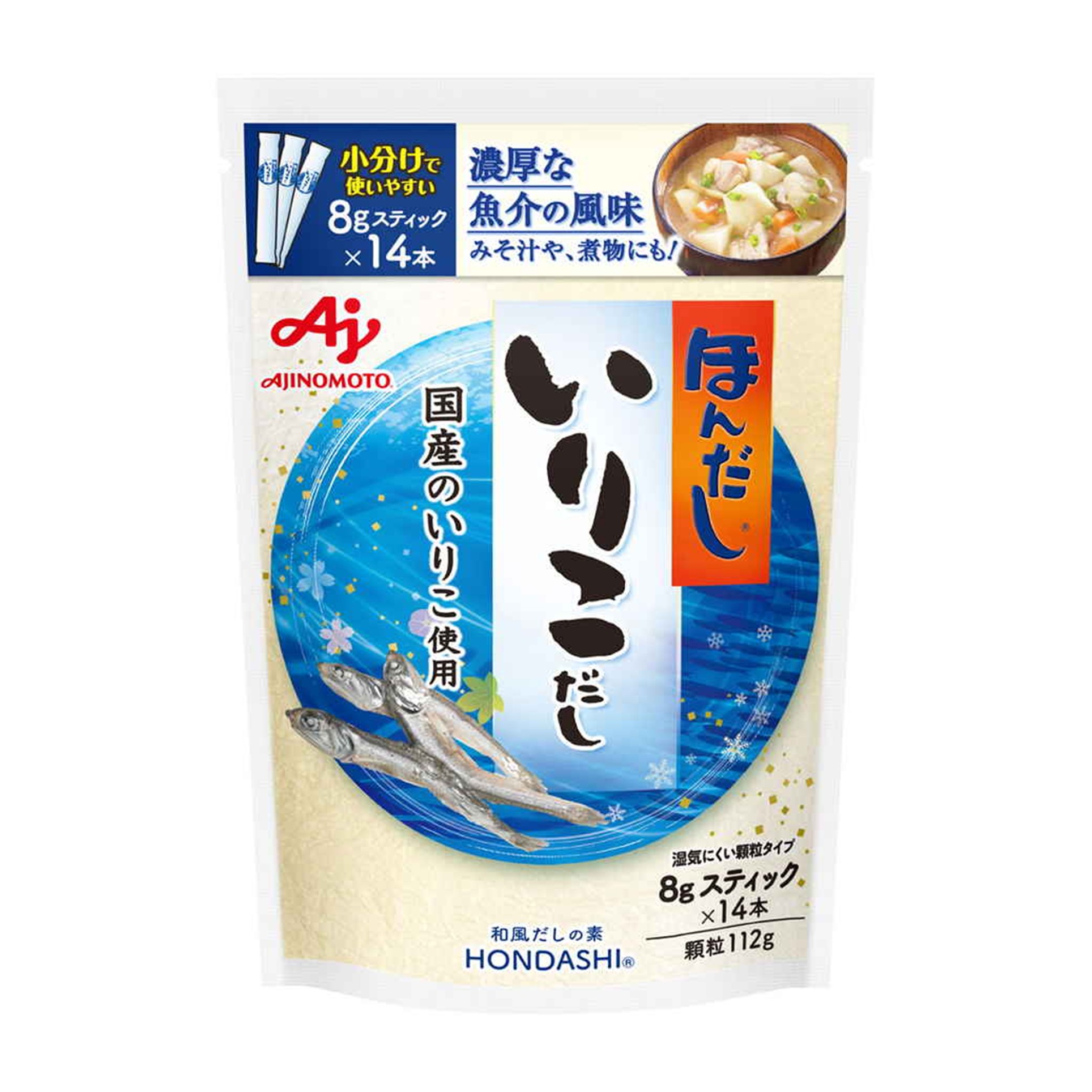 味の素 ほんだし いりこだし 8g×14本 (×20)|mvm-003-4901001375394-20 商品サムネイル