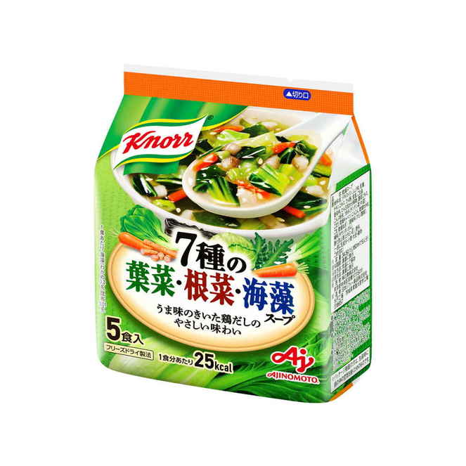７種の葉菜根菜海藻スープ５食　３４．５ｇ (×10)|mvm-5-4901001866021-10 商品サムネイル